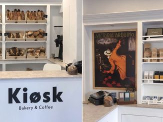 Neste Kiosk há pão e café de qualidade para pegar e levar